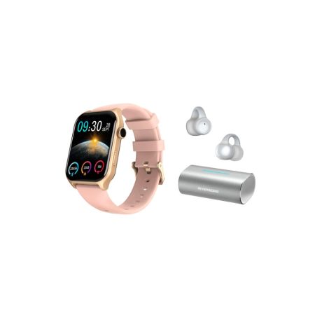 Riversong Smartwatch Motive 9E Rose Gold + Riversong True Wireless AirClip L3 Silver