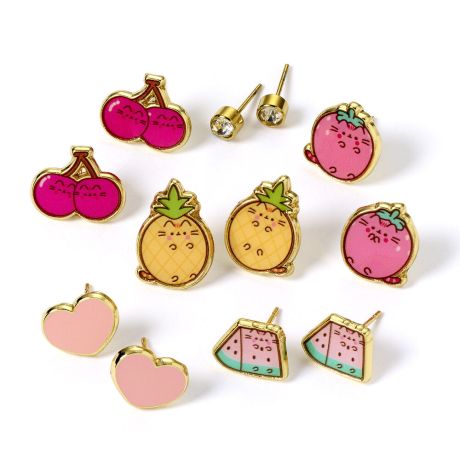 THE CARAT SHOP Pusheen Set 6 pairs of earrings