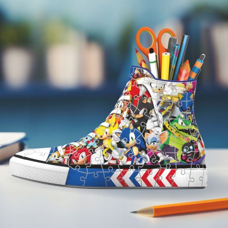 RAVENSBURGER Sonic the Hedgehog Sneaker 3D puzzle pencil case 112pcs