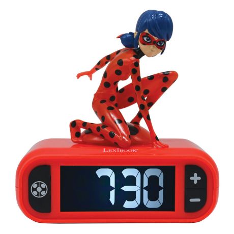 LEXIBOOK Miraculous Ladybug 3D Night Light Alarm Clock