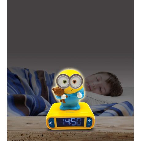 LEXIBOOK Minions 3D Night Light Alarm Clock