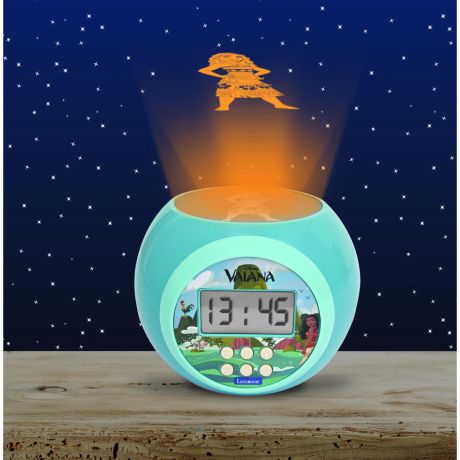 LEXIBOOK Disney Moana Vaiana Projector Alarm Clock