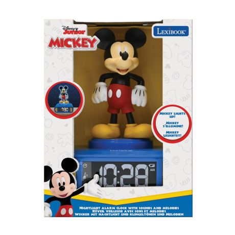 LEXIBOOK Disney Mickey 3D Night Light Alarm Clock