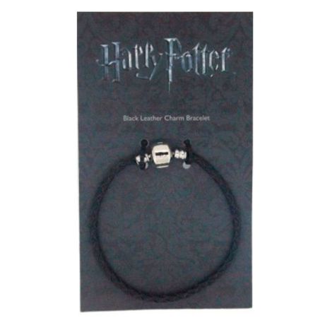 THE CARAT SHOP Harry Potter black leather charm bracelet