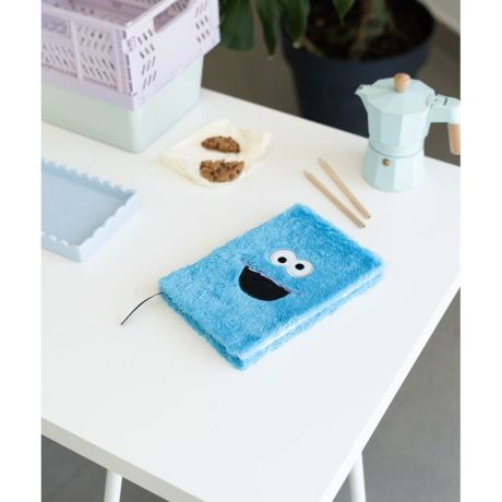 ERIK Sesame Street Cookie Monster A5 premium plush notebook