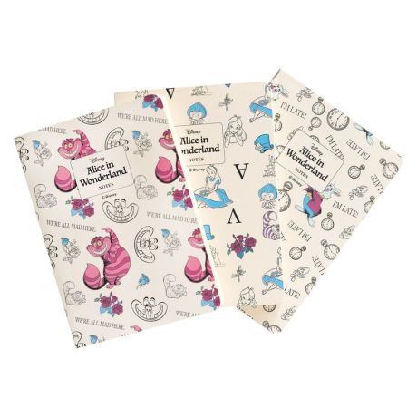 ERIK Disney Alice in Wonderland pack 3 A6 notebooks