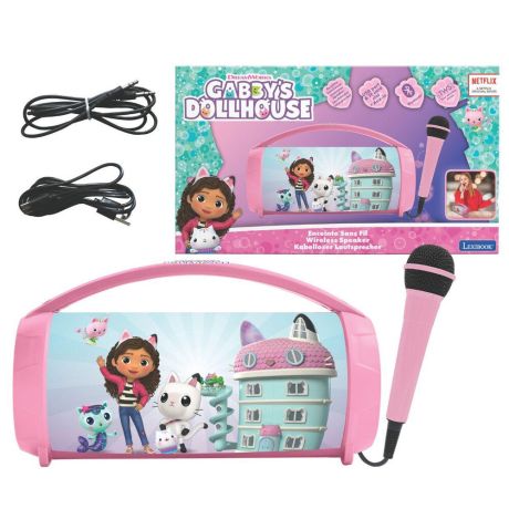LEXIBOOK Gabbys Dollhouse Illuminated Bluetooth Speaker + Microphone