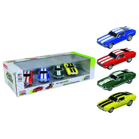 CARRERA Ford Mustang 67 pack 4 cars pull back