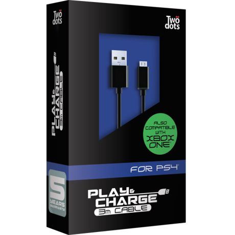 TWO DOTS Cavo Aliment USB-Micro 3Mt PS4