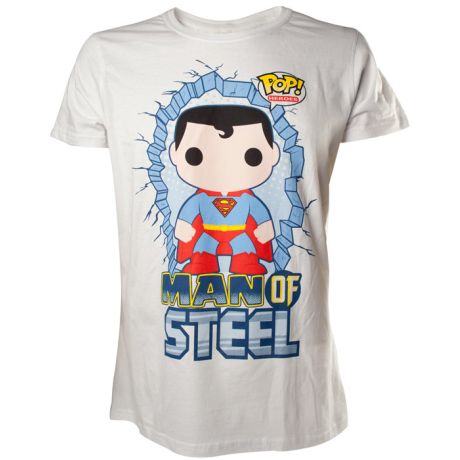 T-Shirt Superman Funko Bianco L