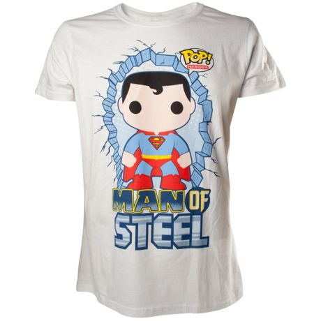 T-Shirt Superman Funko Bianco S