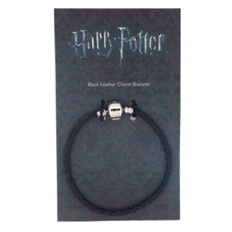 THE CARAT SHOP Harry Potter black leather charm bracelet