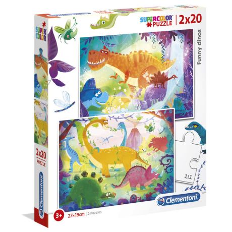 CLEMENTONI Dinosaurs puzzle 2x20pcs