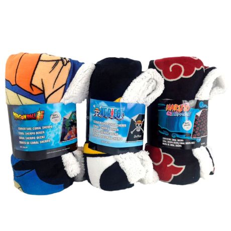 TOEI ANIMATION Dragon Ball Z coral sherpa blanket