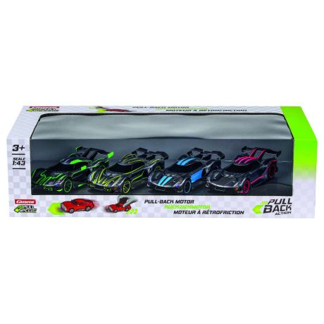 CARRERA Hypercars pack 4 cars pull back