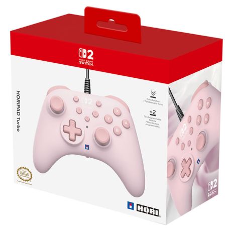 HORI SWITCH 2 Controller Wired Horipad Turbo Cozy Rosa