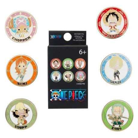LOUNGEFLY Loungefly One Piece Chibi Mystery Blind Box Enamel Pin assorted