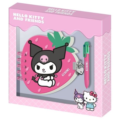 KARACTERMANIA Hello Kitty and Friends Kuromi Strawberry Diary + pen