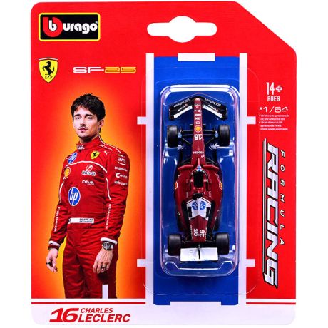 F1 Ferrari SF-25 Charles Leclerc #16 Blister Scala 1:64