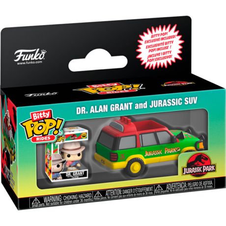 FUNKO Bitty POP Ride figure Jurassic Park Dr. Alan Grant and Jurassic Suv