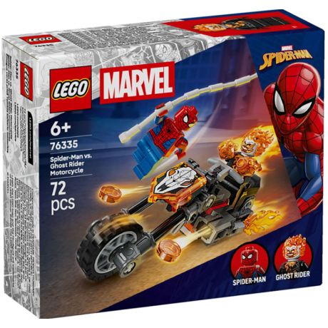 76335 Marvel Spider-Man Vs. Ghost Rider in Motocicletta
