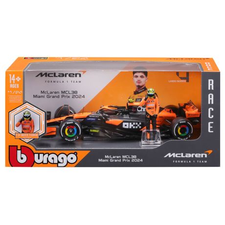 F1 Mc Laren MCL38 2024 w/Norris Scala 1:24