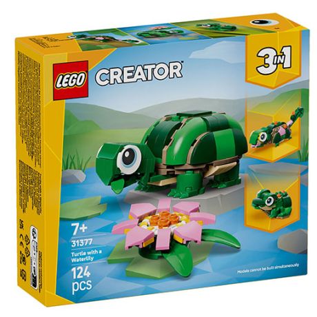 31377 Creator 3 in 1 Tartaruga con Fiore di Ninfea