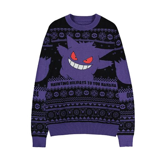 Maglione Natale Pokemon Gengar Haunting Holidays XS