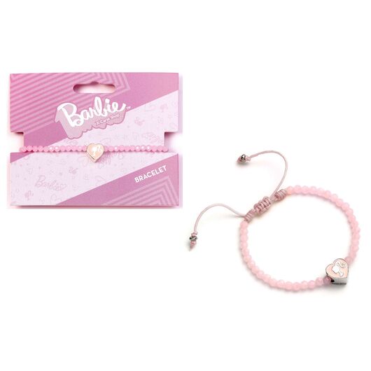 Braccialetto Barbie Perle Rosa e Cuore