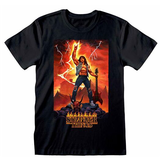 T-Shirt Stranger Things Eddie Rocks L STR04182TSBLL