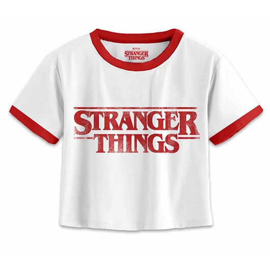 T-Shirt Stranger Things Logo Corta Donna L STR02777CTWLL