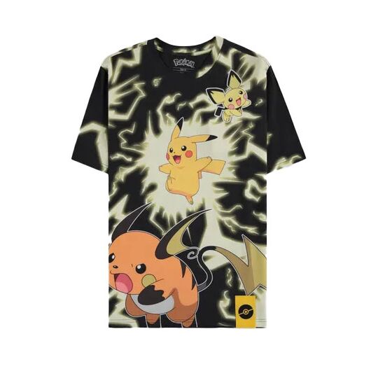 T-Shirt Pokemon Pikachu Evolution Lightning L TS487015POK-L