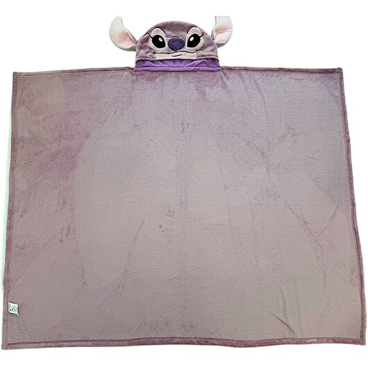 Coperta in Pile con Cappuccio Disney Stitch Angel