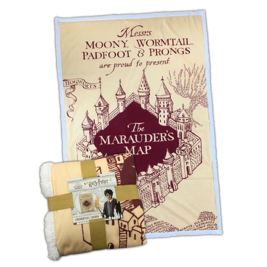 Coperta Sherpa Harry Potter The Marauder's Map