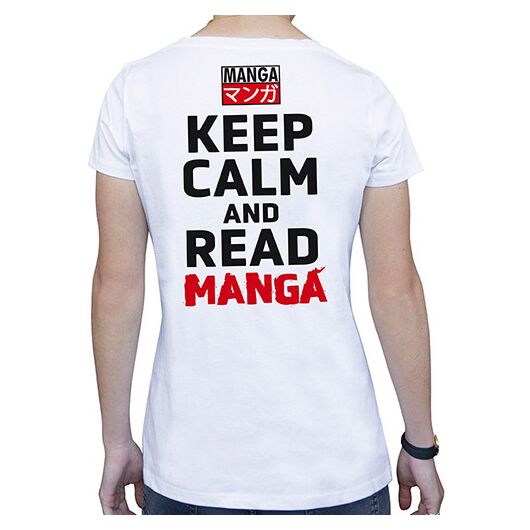 T-Shirt Keep Calm Read Manga Donna L TGGTEX017-L