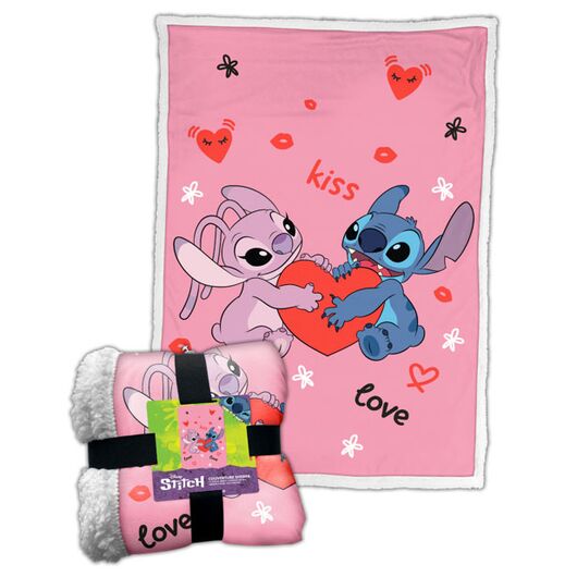 Coperta Sherpa Disney Stitch Love