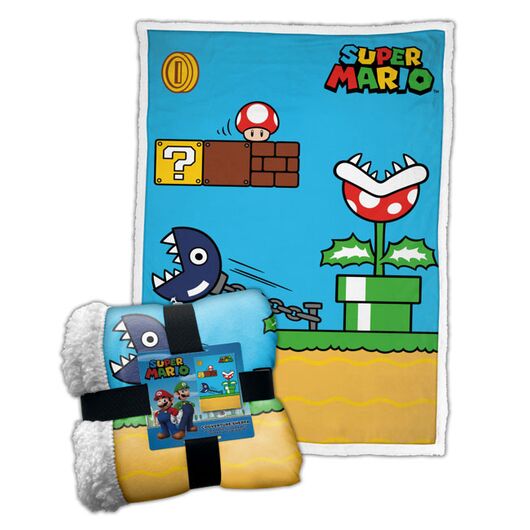 Coperta Sherpa Super Mario Vintage