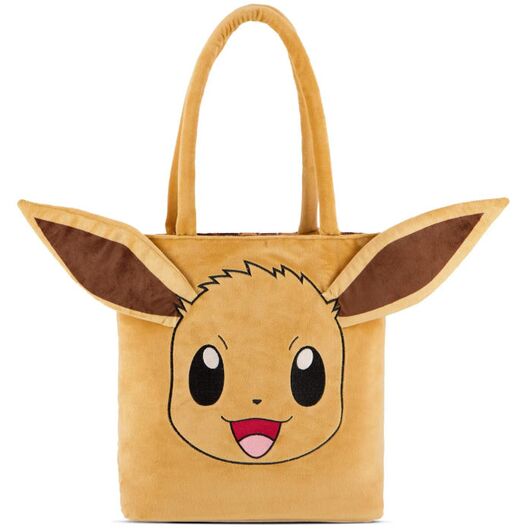 Novelty Tote Bag Pokemon Eevee Face Plush LT301042POK