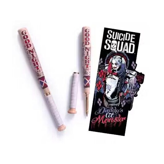 Penna Mazza da Baseball + Segnalibro Harley Quinn