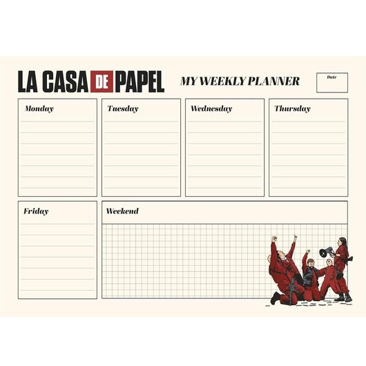 Planner A4 da Scrivania La Casa di Carta