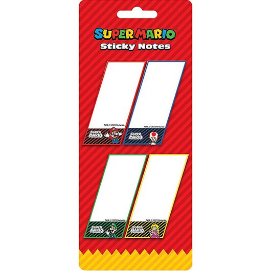 Foglietti Adesivi Super Mario 4 Colori