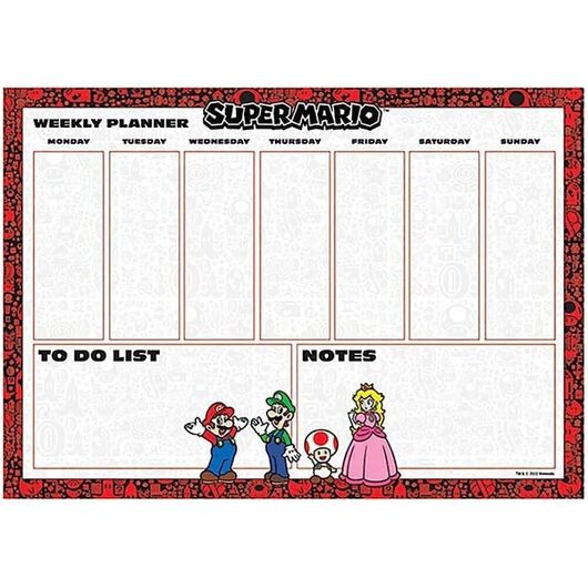 Planner A4 da Scrivania Super Mario