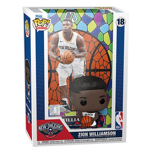 Funko Pop! Trading Cards: New Orleans Pelicans – Zion Williamson (Mosaic) 18 61493