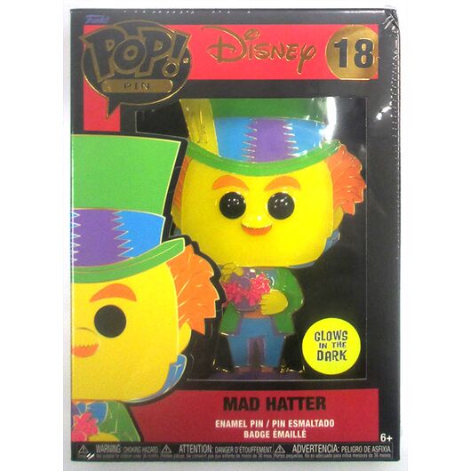 Funko Pin! Alice in Wonderland: Mad Hatter Glow Blacklight 18