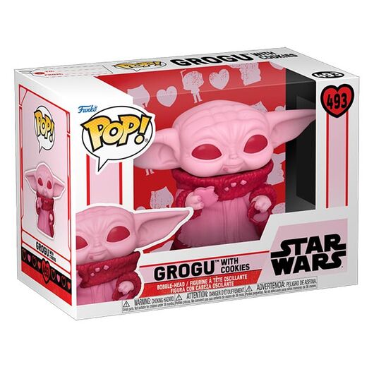 FUNKO POP Star Wars Valentines S2 Grogu w/Cookies 493 60124