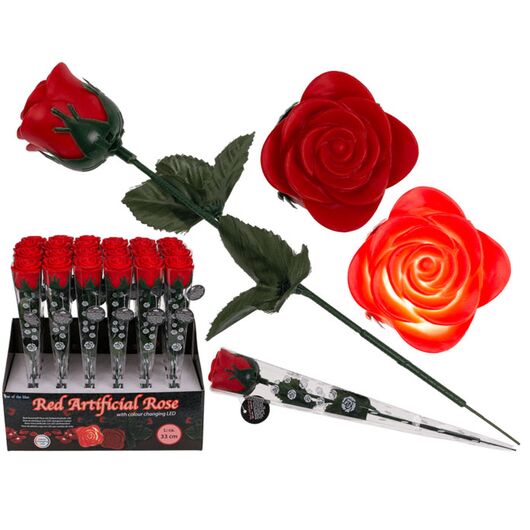 Rosa Rossa Led 1pz Assortimento