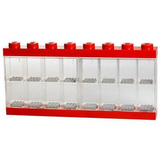 LEGO Minifigure Display 16 Slots Red RCL MDC16 RD