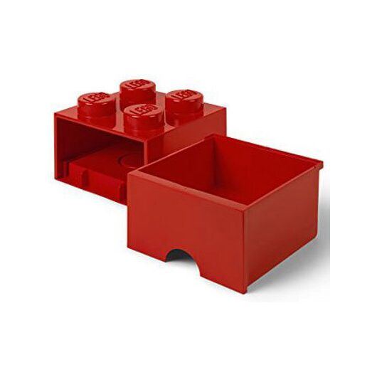LEGO Brick 4 Drawer Red Container RCL BD4 RD