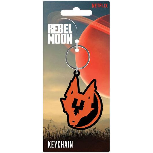 Rebel Moon Resistance Wolf Keychain RK39482C