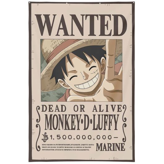 Wall Decor One Piece Monkey D.Luffy Wanted 125x85cm OP-2758CR